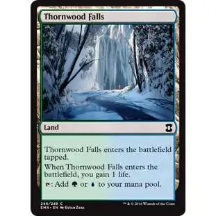 MtG Trading Card Game Eternal Masters Common Thornwood Falls #246
