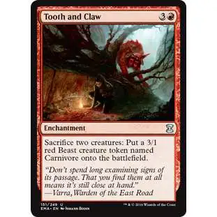 MtG Trading Card Game Eternal Masters Uncommon Tooth and Claw #151