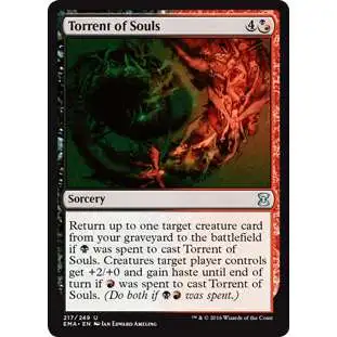 MtG Trading Card Game Eternal Masters Uncommon Torrent of Souls #217