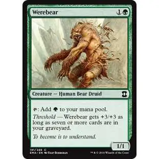MtG Trading Card Game Eternal Masters Common Werebear #191