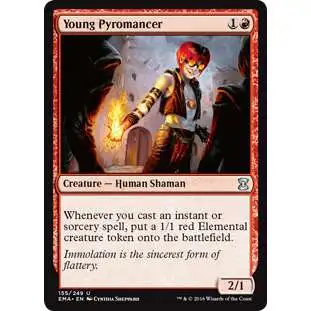 MtG Trading Card Game Eternal Masters Uncommon Young Pyromancer #155