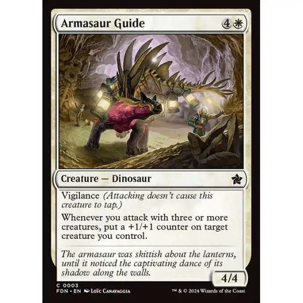 MtG Foundations Common FOIL Armasaur Guide #3