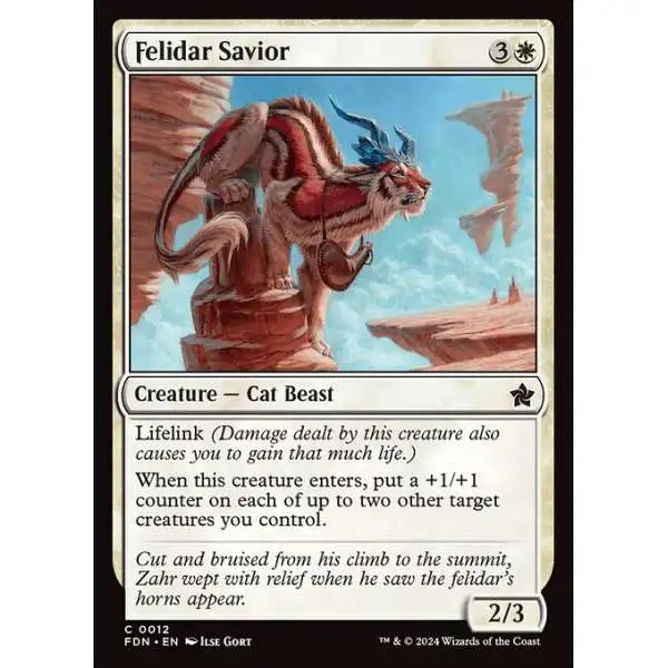 MtG Foundations Common Foil Felidar Savior #12