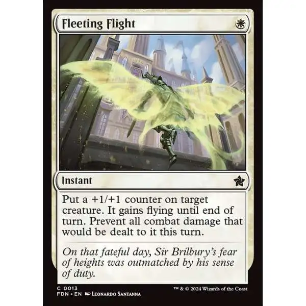 MtG Foundations Common Foil Fleeting Flight #13