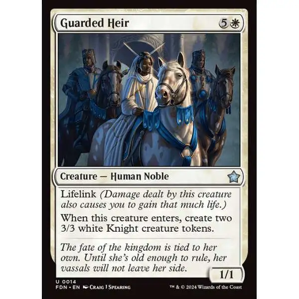 MtG Foundations Uncommon Foil Guarded Heir #14