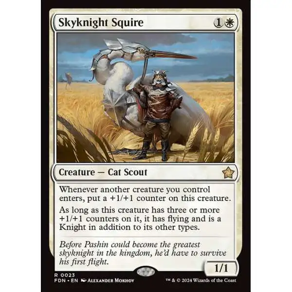 MtG Foundations Rare Skyknight Squire #23