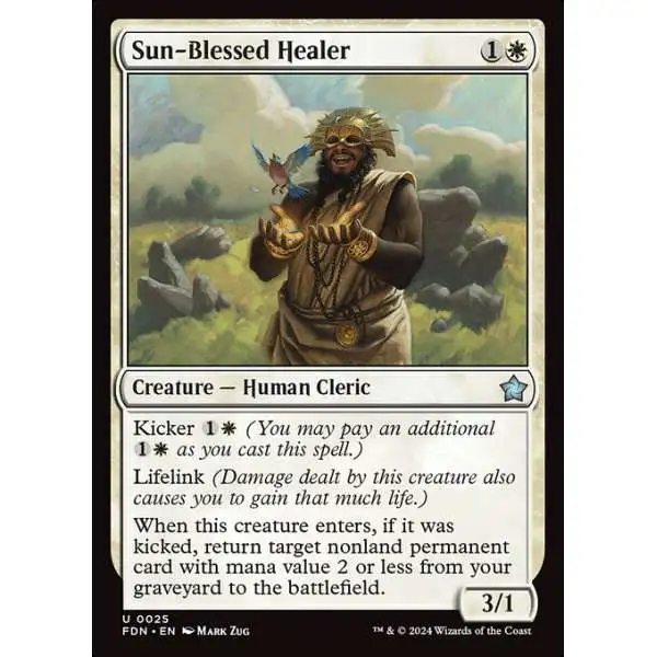 MtG Foundations Uncommon Sun-Blessed Healer #25