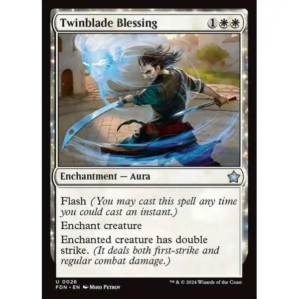 MtG Foundations Uncommon Twinblade Blessing #26