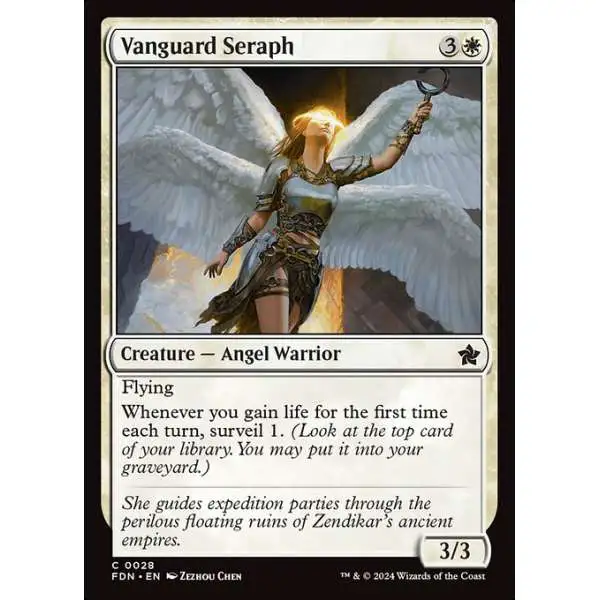 MtG Foundations Common Vanguard Seraph #28