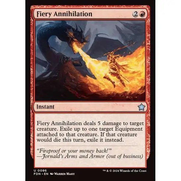 MtG Foundations Uncommon Fiery Annihilation #86