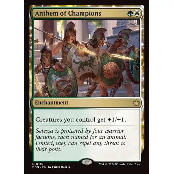 MtG Foundations Rare Anthem of Champions #116