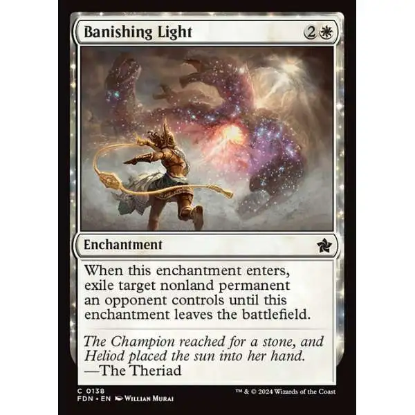 MtG Foundations Common Foil Banishing Light #138