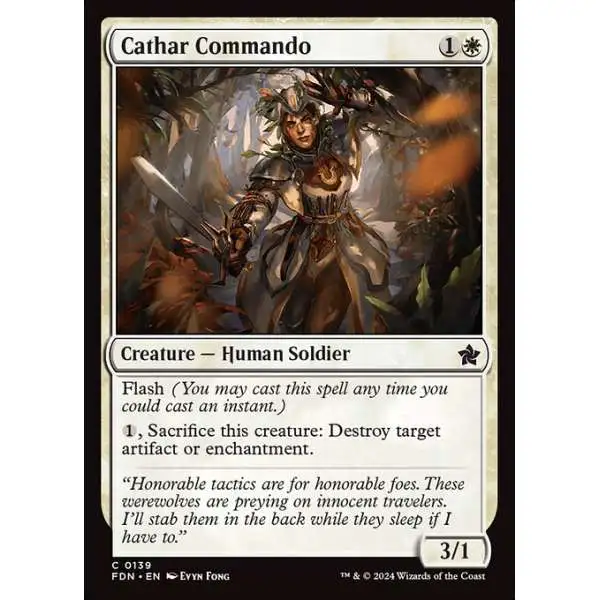 MtG Foundations Common Foil Cathar Commando #139