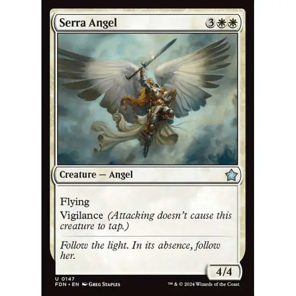 MtG Foundations Uncommon FOIL Serra Angel #147