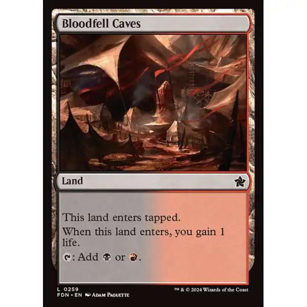 MtG Foundations Common Bloodfell Caves #259