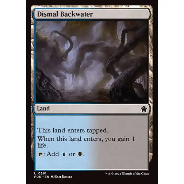 MtG Foundations Common Foil Dismal Backwater #261