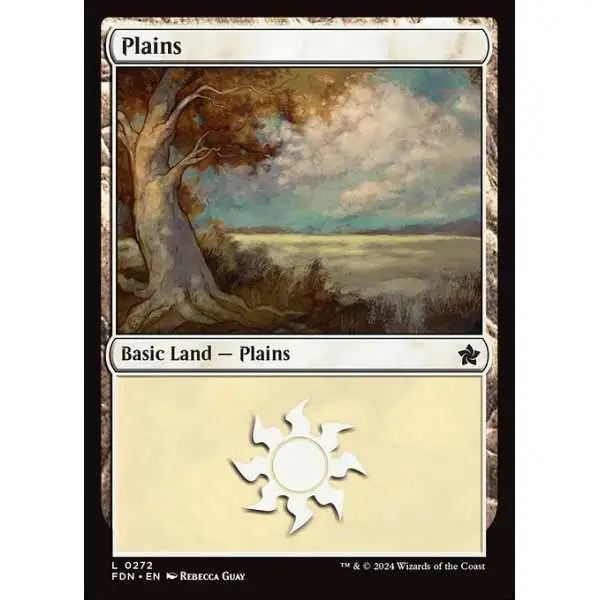 Magic The Gathering Foundations Single Card Common Plains 272 - ToyWiz