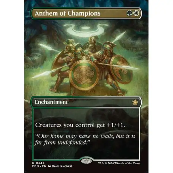 MtG Foundations Rare Anthem of Champions #344 [Borderless]
