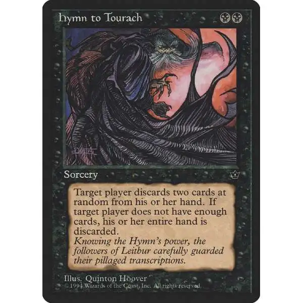 MtG Fallen Empires Common Hymn to Tourach [Cloack Version]