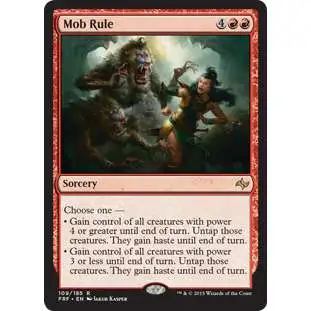 MtG Fate Reforged Rare Mob Rule #109