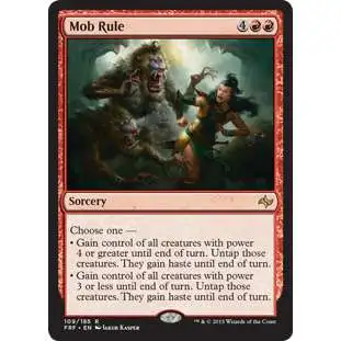 MtG Fate Reforged Rare Foil Mob Rule #109