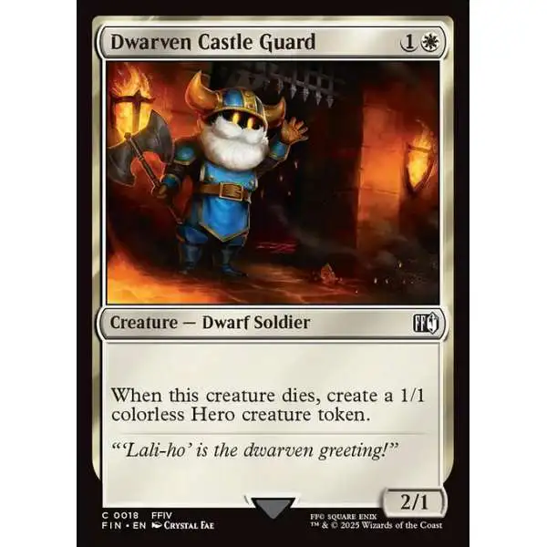 MtG Final Fantasy Common Dwarven Castle Guard #18