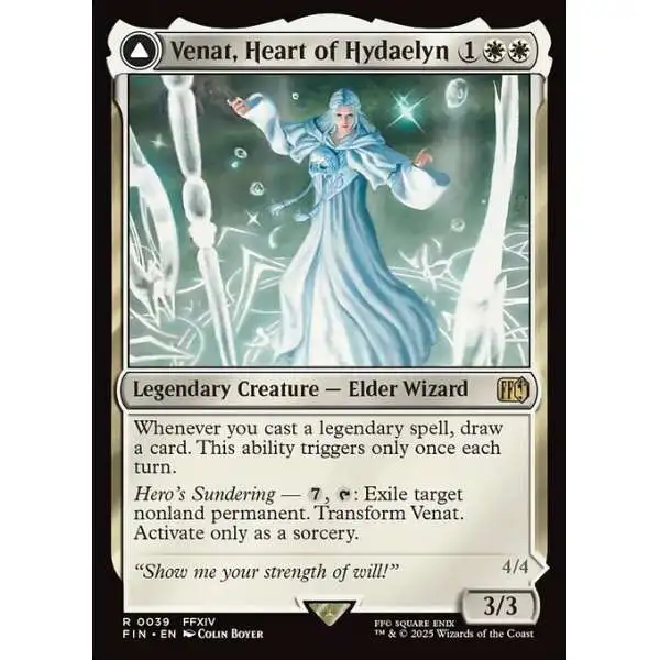 MtG Final Fantasy Rare Venat, Heart of Hydaelyn // Hydaelyn, the Mothercrystal #39