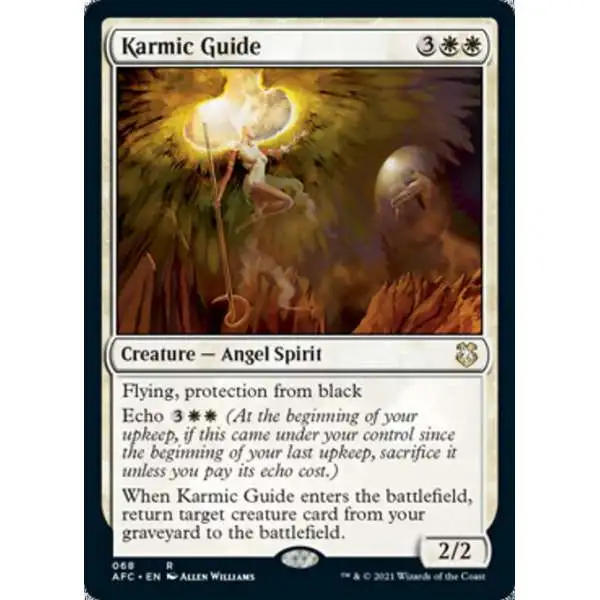 MtG Trading Card Game Adventures in the Forgotten Realms Commander Rare Karmic Guide #68