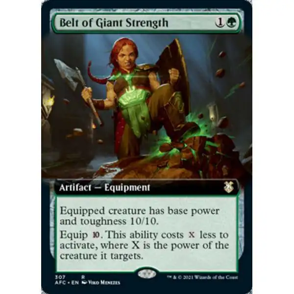 MtG Trading Card Game Adventures in the Forgotten Realms Commander Rare Belt of Giant Strength #307 [Borderless]