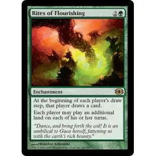 MtG Trading Card Game Future Sight Rare Foil Rites of Flourishing #137