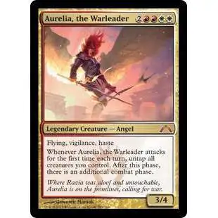 MtG Trading Card Game Gatecrash Mythic Rare Foil Aurelia, the Warleader #143