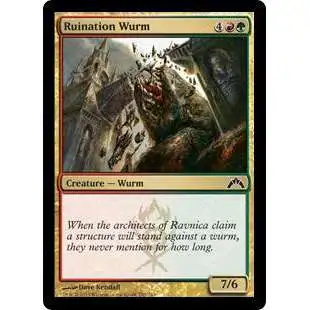 MtG Trading Card Game Gatecrash Common Ruination Wurm #192