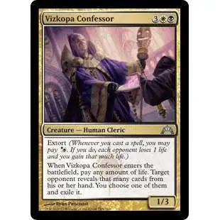MtG Trading Card Game Gatecrash Uncommon Vizkopa Confessor #205