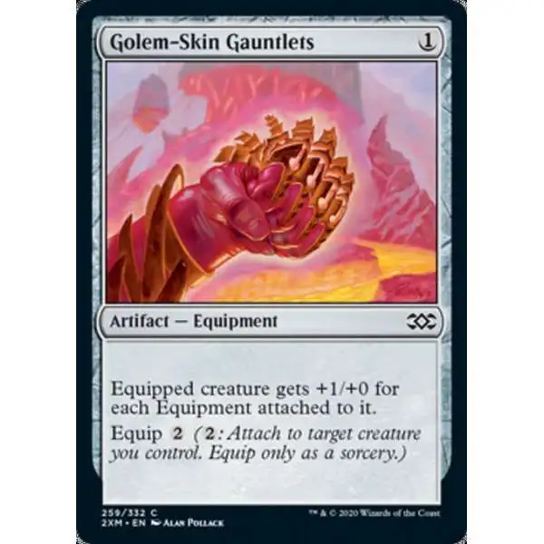 MtG Double Masters Common Golem-Skin Gauntlets #259