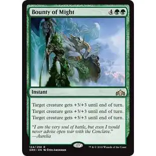 MtG Trading Card Game Guilds of Ravnica Rare Bounty of Might #124