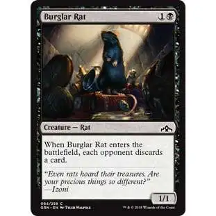 MtG Trading Card Game Guilds of Ravnica Common Burglar Rat #64