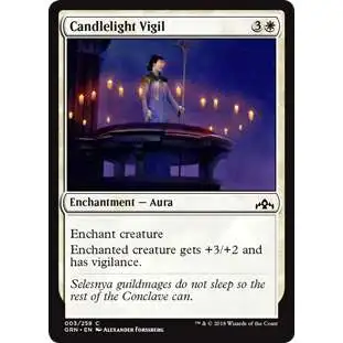 MtG Trading Card Game Guilds of Ravnica Common Candlelight Vigil #3