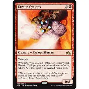 MtG Trading Card Game Guilds of Ravnica Rare Foil Erratic Cyclops #98