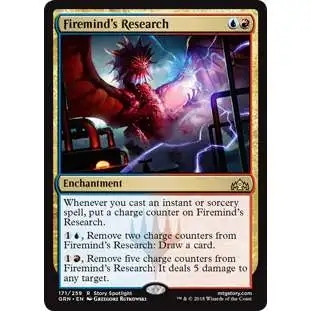 MtG Trading Card Game Guilds of Ravnica Rare Firemind's Research #171