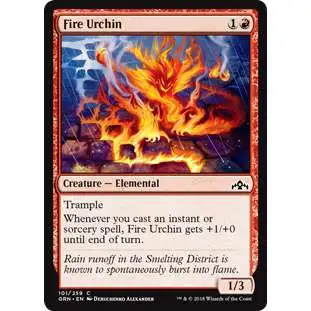 MtG Trading Card Game Guilds of Ravnica Common Foil Fire Urchin #101
