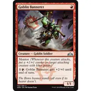 MtG Trading Card Game Guilds of Ravnica Uncommon Goblin Banneret #102