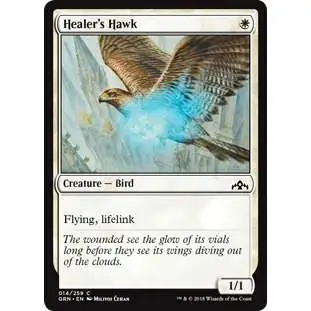 MtG Trading Card Game Guilds of Ravnica Common Healer's Hawk #14