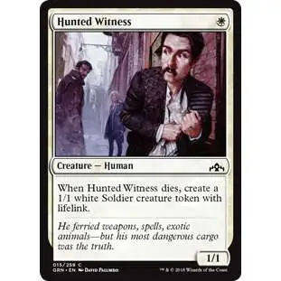 MtG Trading Card Game Guilds of Ravnica Common Foil Hunted Witness #15