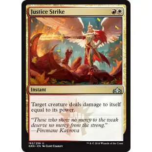 MtG Trading Card Game Guilds of Ravnica Uncommon Justice Strike #182