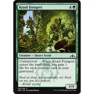 MtG Trading Card Game Guilds of Ravnica Common Kraul Foragers #135