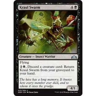 MtG Trading Card Game Guilds of Ravnica Uncommon Kraul Swarm #73