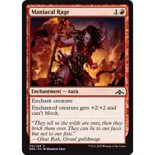 MtG Trading Card Game Guilds of Ravnica Common Maniacal Rage #110