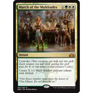 MtG Trading Card Game Guilds of Ravnica Mythic Rare Foil March of the Multitudes #188
