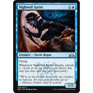 MtG Trading Card Game Guilds of Ravnica Uncommon Nightveil Sprite #48