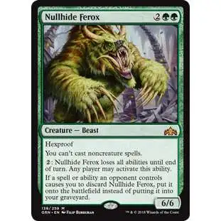 MtG Trading Card Game Guilds of Ravnica Mythic Rare Nullhide Ferox #138